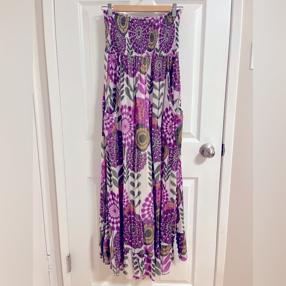 Boho Strapless Maxi Dress - Picture 3 of 3
